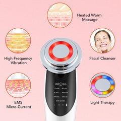 7 in 1 Face Lift Devices RF Microcurrent Skin Rejuvenation Facial Massager Light Therapy Anti Aging Wrinkle Beauty Apparatus