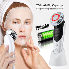 7 in 1 Face Lift Devices RF Microcurrent Skin Rejuvenation Facial Massager Light Therapy Anti Aging Wrinkle Beauty Apparatus