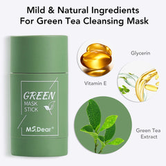 Green Tea Clean Face Mask Stick Cleans Clean Face Mask Beauty Skin Pores Dirt Moisturizing Hydrating Whitening Care Face Tools