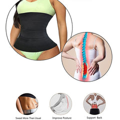 Durofit Waist Trainer Compression Band Tummy Control Adjustable Fasten Sheath Sweat Sauna Body Shaper