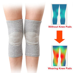 Knee Support Protector 1 Pcs Leg Arthritis Injury Gym Sleeve Elasticated Bandage knee Pad Charcoal Knitted Kneepads Warm