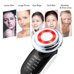 7 in 1 Face Lift Devices RF Microcurrent Skin Rejuvenation Facial Massager Light Therapy Anti Aging Wrinkle Beauty Apparatus